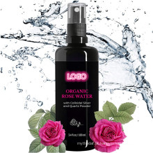 Spray de água de rosas frescas de marca própria orgânica para rosto